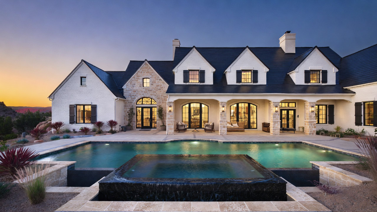 Infinity edge pools with desert views in St. George