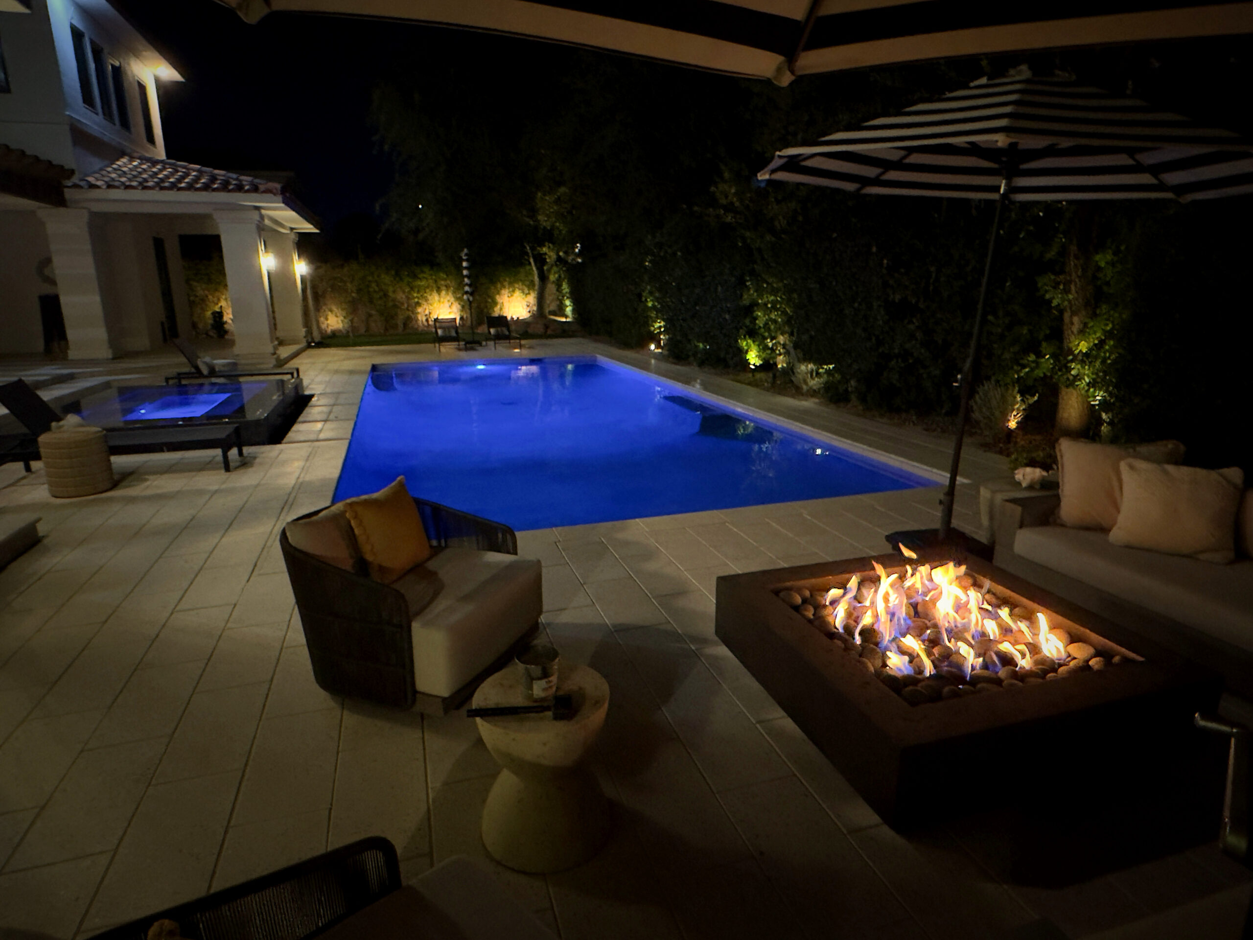 Custom luxury pool with desert red rock views in Ivins Utah